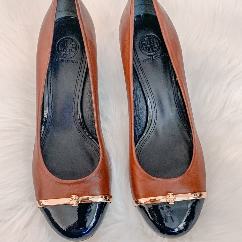 TORY BURCH Pacey Cap Toe Wedges